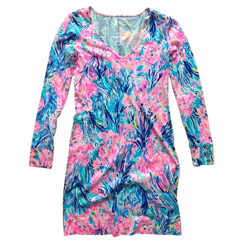 Lilly Pulitzer Davie Dress Pink and Blue Size XXS